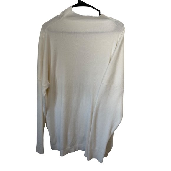 Womens Sweater Size XL White Long Sleeved Mock Turtleneck Long Sleeved Unbranded - Picture 1 of 6